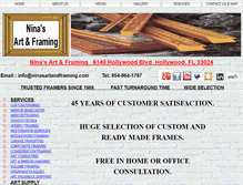 Tablet Screenshot of ninasartandframing.com